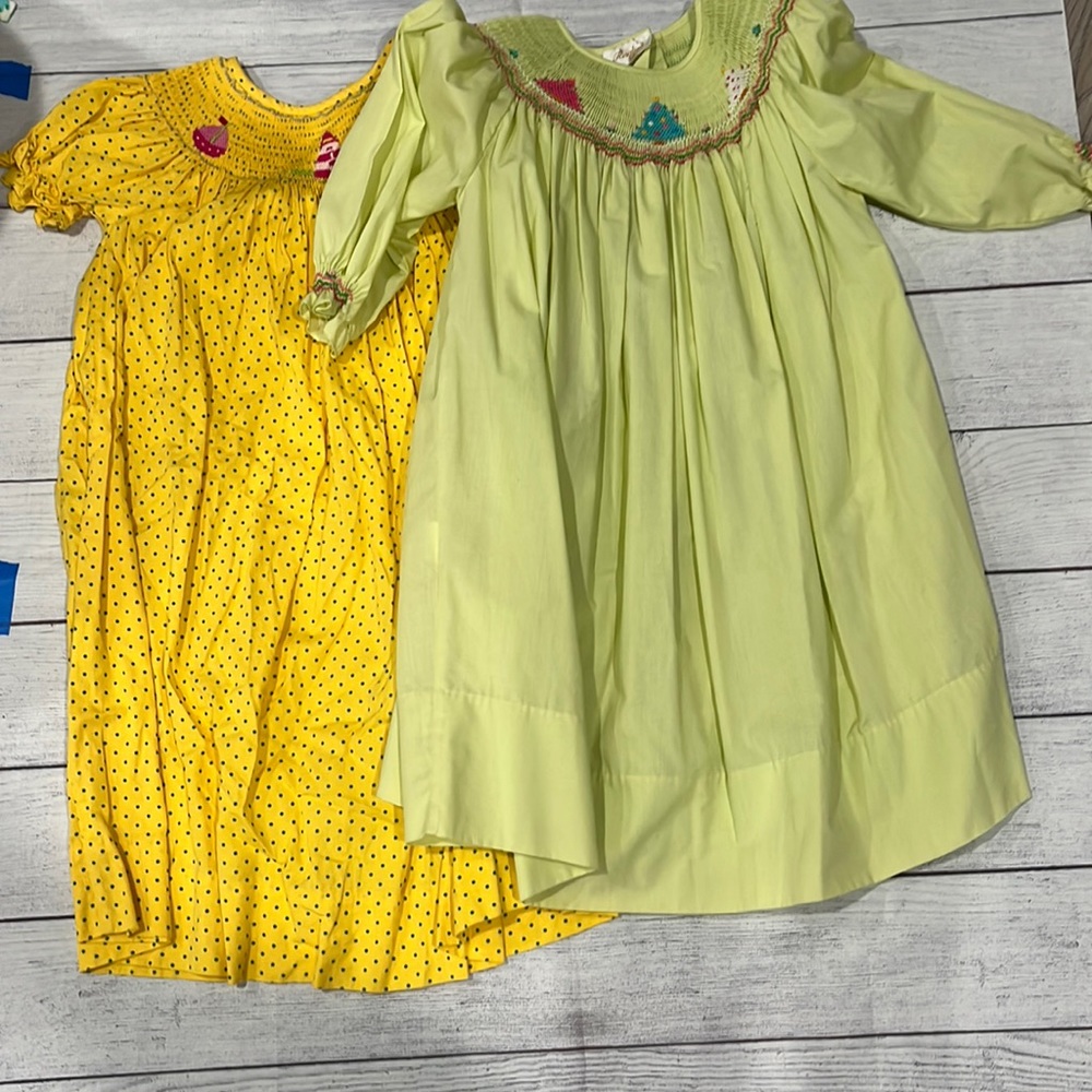 Size girls 5 smocked birthday dresses